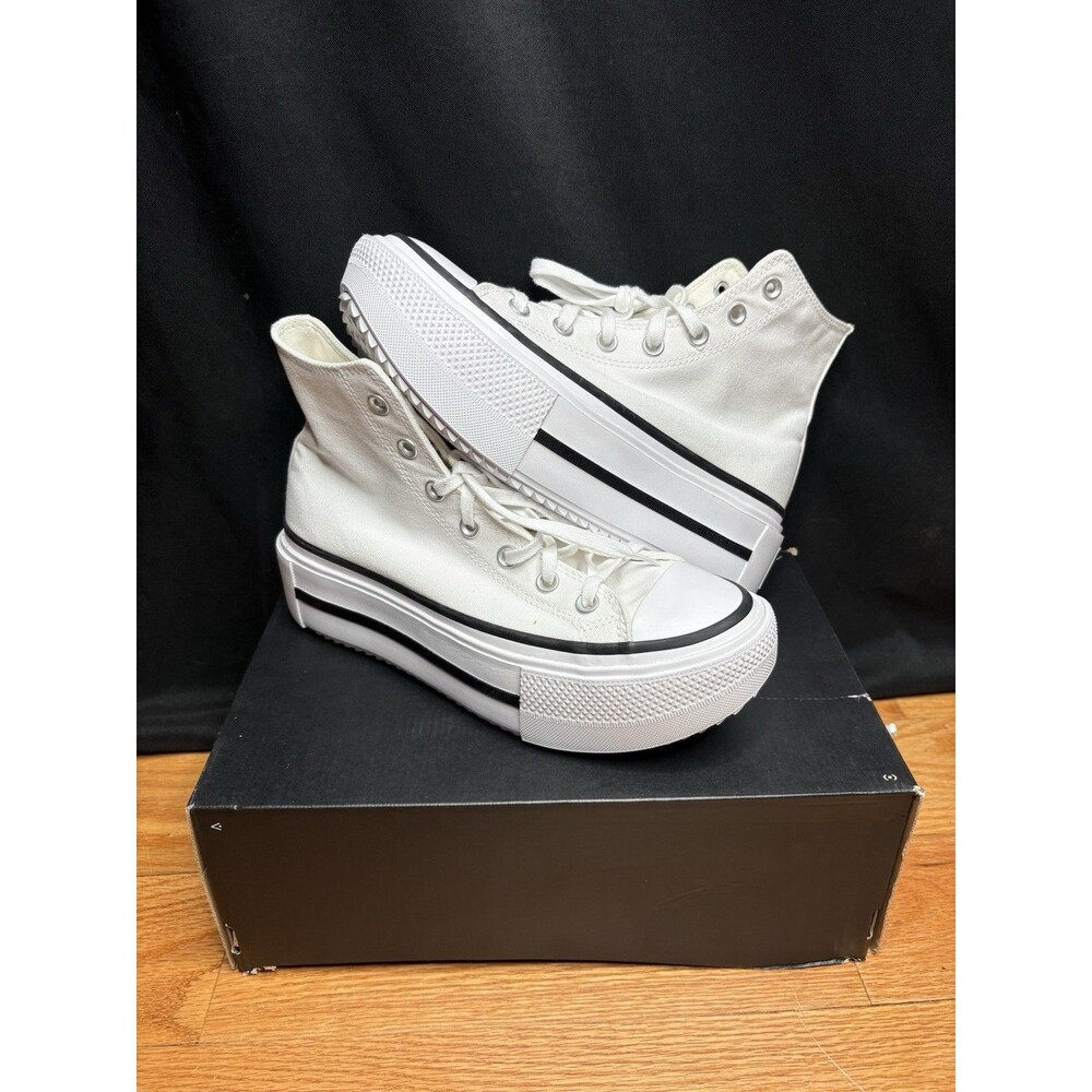 Converse Chuck Taylor All Star Lift Double Stack HI Platform A12976C Womens Sz 9 - Picture 1 of 7